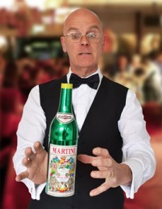 Hire this comedy waiter to keep guests entertained at your corporate event.