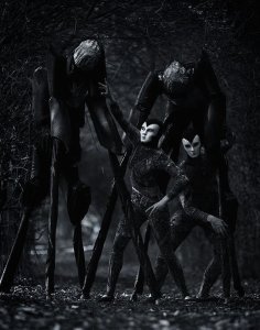 Halloween stilt walkers for hire.Our Halloween themed stilt walkers can be hired in London and the UK.