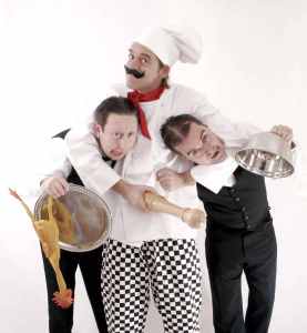 Chef and Waiter themed comedy mime artist for hire