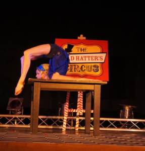 Alice in Wonderland-themed entertainment for hire. Our Mad Hatter Circus Show is available to book for award ceremonies in London & the UK.