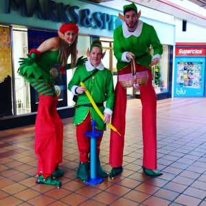 Christmas Elf Stilt Walkers 3