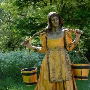 human statue available to book