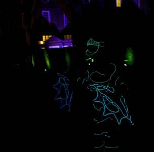 LED walkabout act for hire. Book the Blossom Butterfly for corporate events in the UK & London.