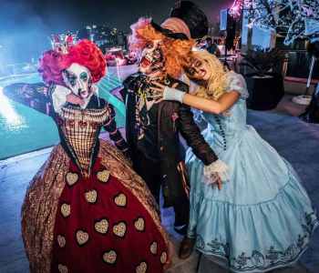 UK-based Halloween-themed Alice in Wonderland characters. Hire our horror-themed Alice in Wonderland characters for Halloween-themed events, corporate events or private events in Dubai.