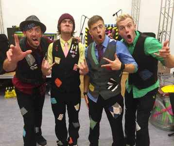 Rubble for hire. Book our comedy band for corporate events in London & the UK.