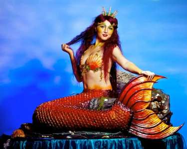 Aquatic-themed living table for hire. Book our Mermaid Table for corporate events in the UK & London.