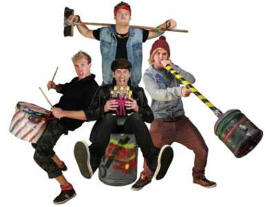 Comedy band for hire. The Rubble Band is available to book for family fun days in London & the UK.