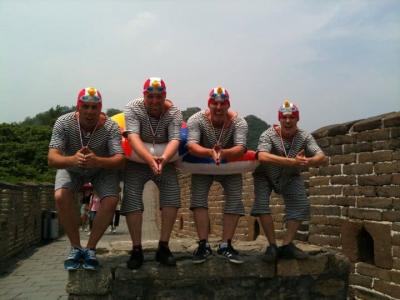The Calamitous Swimmers for hire. Book our sports-themed comedy act for corporate events in London & the UK.