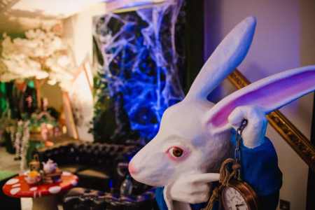 Alice in wonderland White rabbit prop available for twisted Alice in wonderland themed events