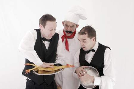 Comedy chef and Waiter mime artsit for hire