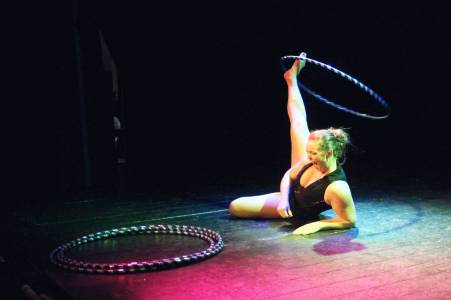 Our acrobatic hula hoop stage show is available to book for brand private parties in Cornwall.