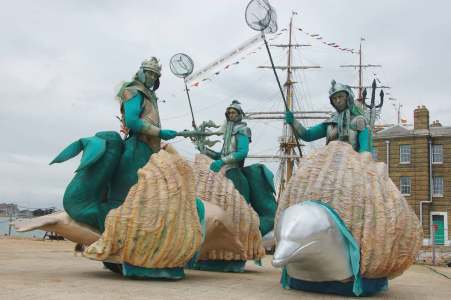 Triton, God of the Sea performers and entertainers for hire in London and the UK.