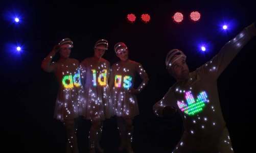 Book our LED Pixel Video Suit dancers for brand activations in the UK & Germany.
