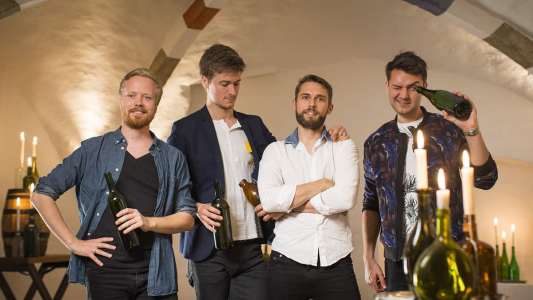 Bottle musicians for hire. Book The Green Bottle Band for product launches in Denmark & Europe.
