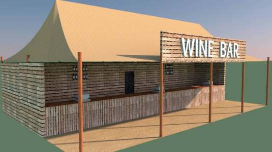 Gallo wine CAD drawing for pop up bar at event production