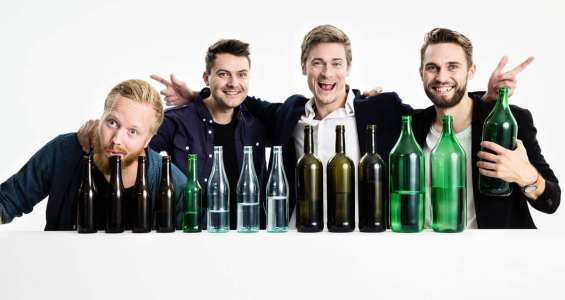 The Green Bottle Band for hire. Book our bottle musicians for corporate events, product launches or experiential events in the UK & Denmark.