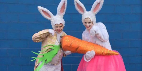 Easter-Noble-Bunny-Stilt-Walker-Duo