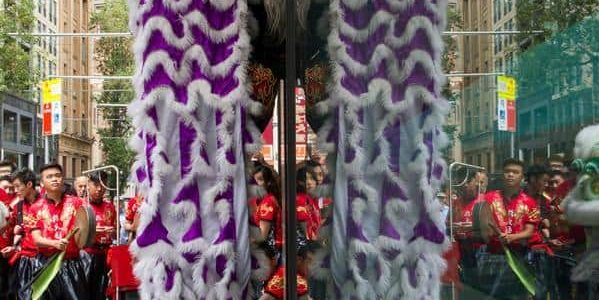 Purple-Chinese-Lion
