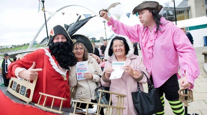 The Adventurous Pirates for hire. Book our pirate-themed walkabout act for shopping centre events in London & the UK. The Adventurous Pirates for hire. Book our pirate-themed walkabout act for shopping centre events in London & the UK.