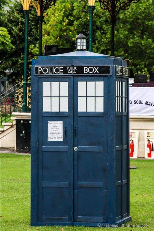 Doctor Who lookalike & TARDIS prop for hire. Book our Doctor Who act for family fun days in the UK & London.