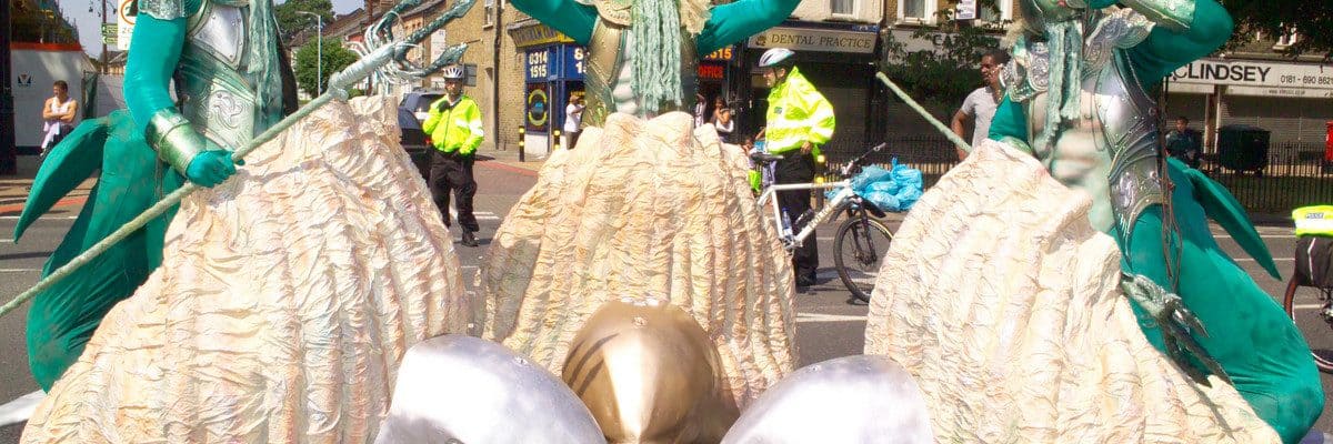 Gods of the Seas, our Triton walk about act and entertainers are for hire in London and the UK. Gods of the Seas, our Triton walk about act and entertainers are for hire in London and the UK.