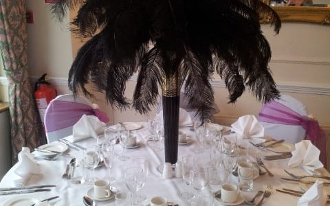 Black-Feather-Table-Centrepiece