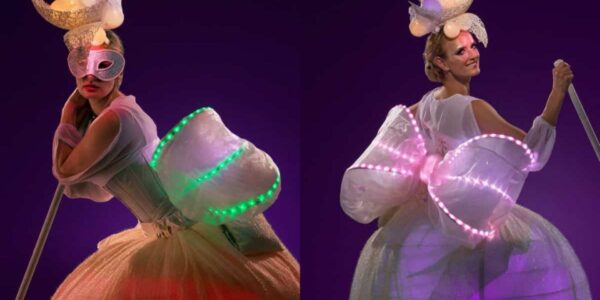 Christmas-LED-Ribbon-Stilt-Performers