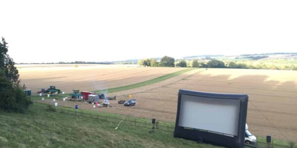 Drive-in-open-air-cinema-screen
