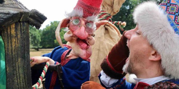 Elf-Character-On-Animatronic-Reindeer