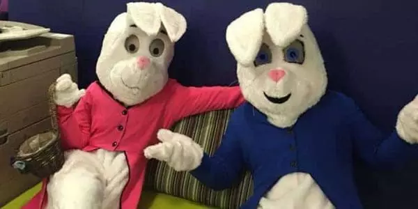 Fluffy-White-Easter-Bunnies