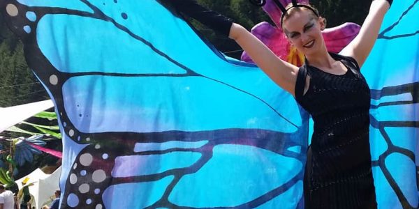 Fluorescent-Butterfly-Stilt-Walker
