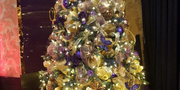 Golden Green and Purple Christmas Tree
