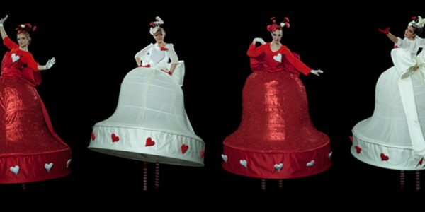 Love-Heart-Themed-Stilt-Walkers