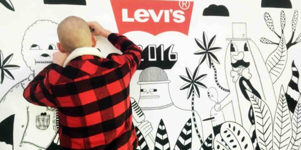Muralist-Creating-Artwork-For-Levis