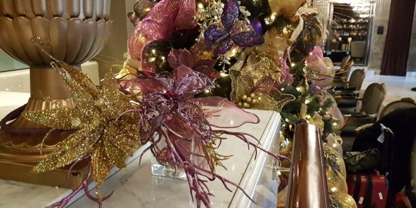 Purple and Golden ornaments