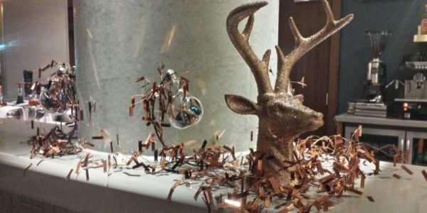 Reindeer Head Christmas Setup