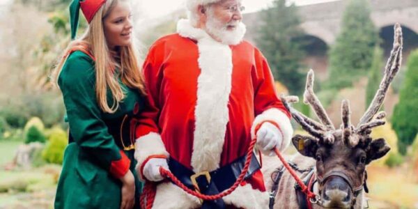 Santa-And-Elf-With-Reindeer