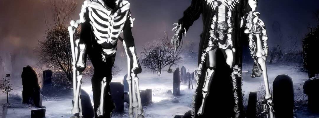 Stilt-Walking-Skeleton-Duo Stilt-Walking-Skeleton-Duo