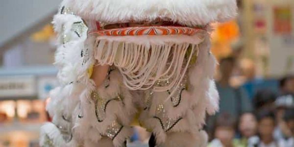 White-Chinese-Lion-Dancer-Show