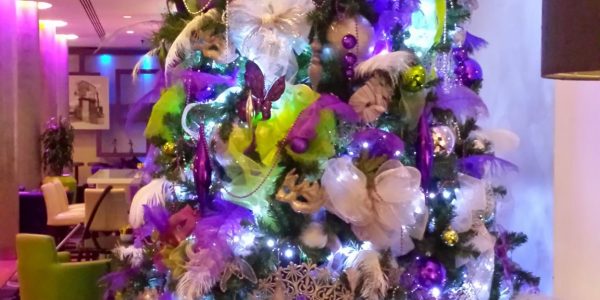 Yellow Purple and Green UV Tree