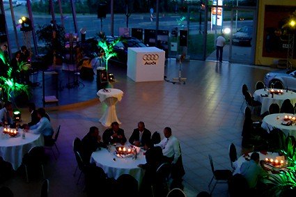 LED prop for hire. Book the Laser Cube Show for conferences in London & the UK.