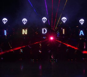 Our glow show dancers can booked for corporate events in the UK.