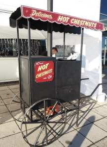 Chestnut stands for hire. You can hire our roasted chestnut stands for private and public events.