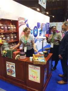 Food exhibition attraction for hire. Book our travelling sweet shop for corporate events in London & the UK.