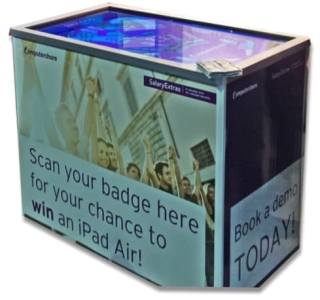 Giant iPad exhibition attraction available for hire in the UK.