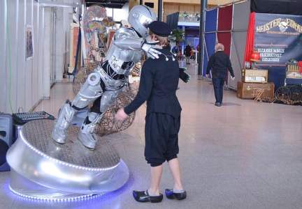 Book Our robot in London and around the UK. Our Swaying robot is available for hire.