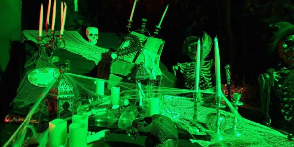 Halloween-House-Dressing-Candles-Skeletons-Skulls-Props