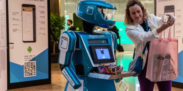 Robot-Posing-For-Selfies-With-Guests