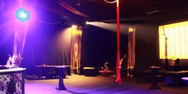 Setting-Up-Lighting-Gleaneagles-Gala-Dinner