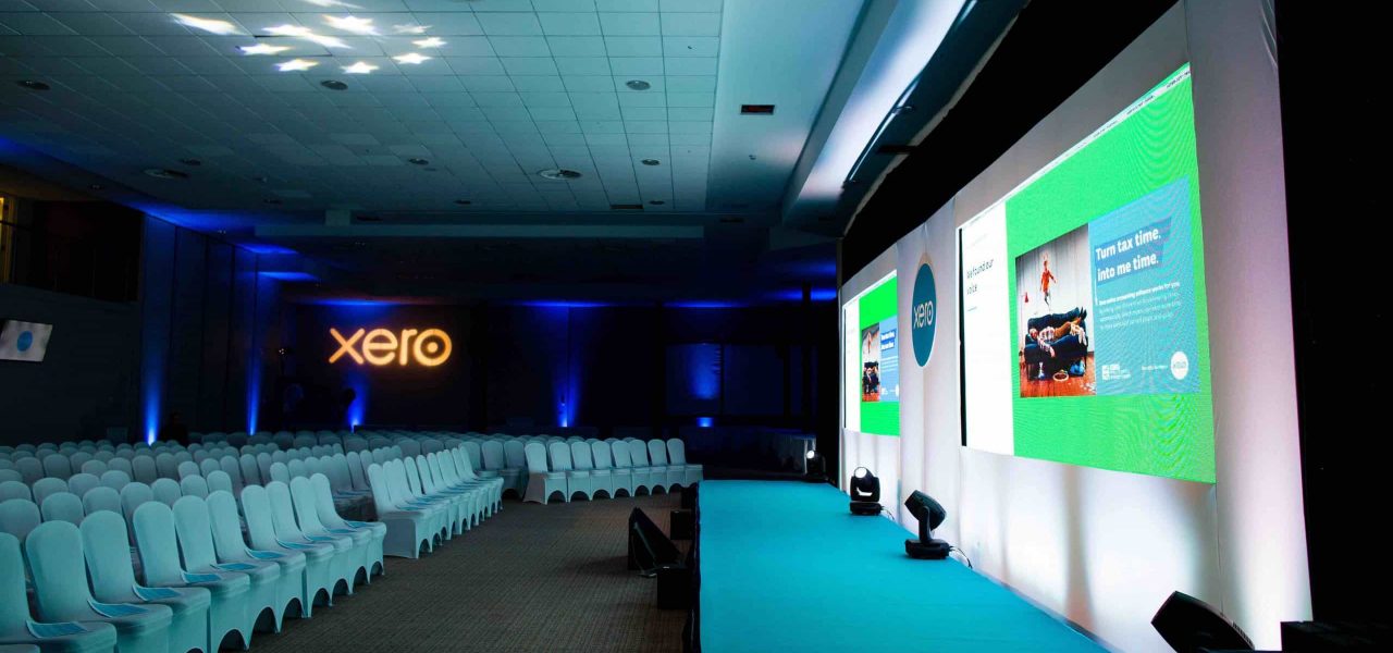Xero Company Conference custom stage build